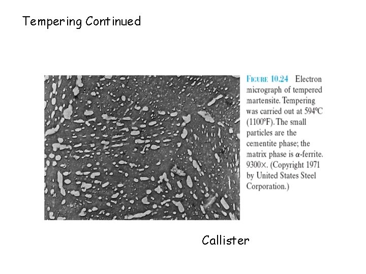 Tempering Continued Callister 