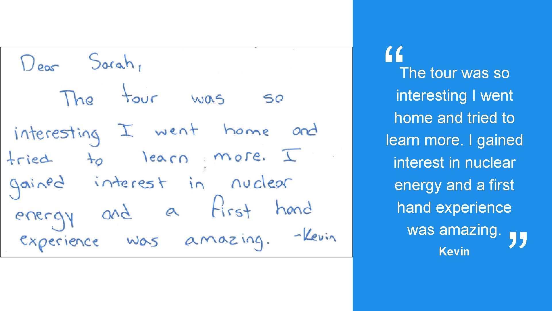 “ The tour was so interesting I went home and tried to learn more.