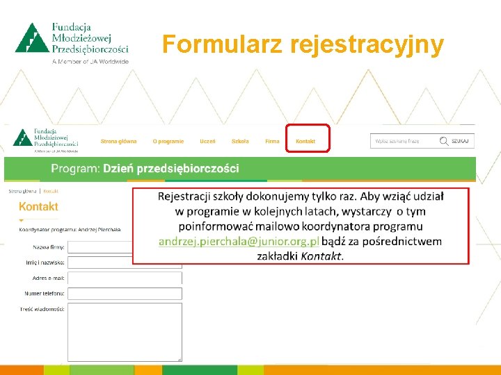 Formularz rejestracyjny 