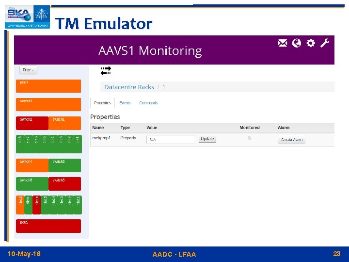 TM Emulator Insert screenshot 10 -May-16 AADC - LFAA 23 