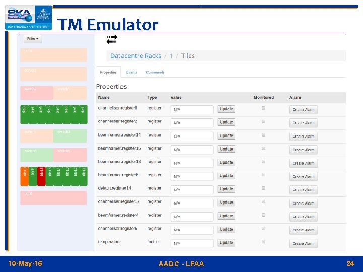 TM Emulator Insert screenshot 10 -May-16 AADC - LFAA 24 