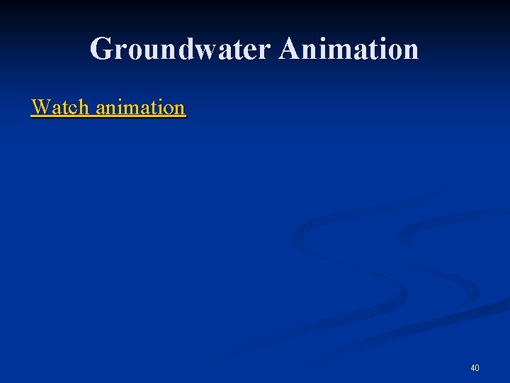 Groundwater Animation Watch animation 40 