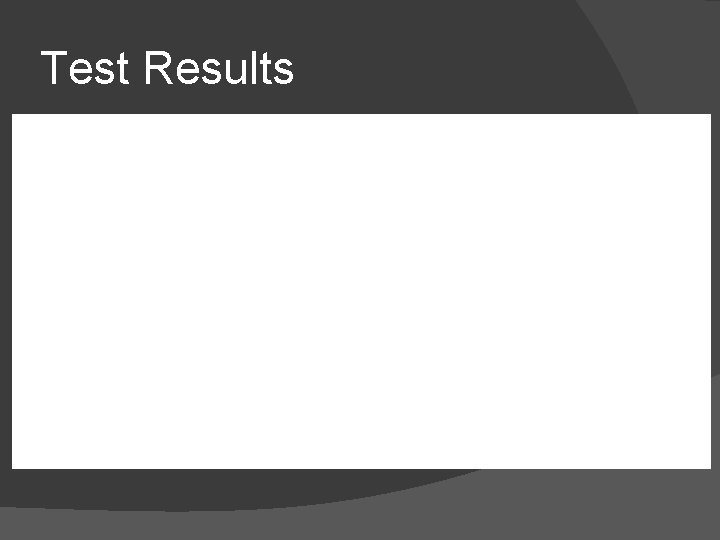 Test Results Test Results