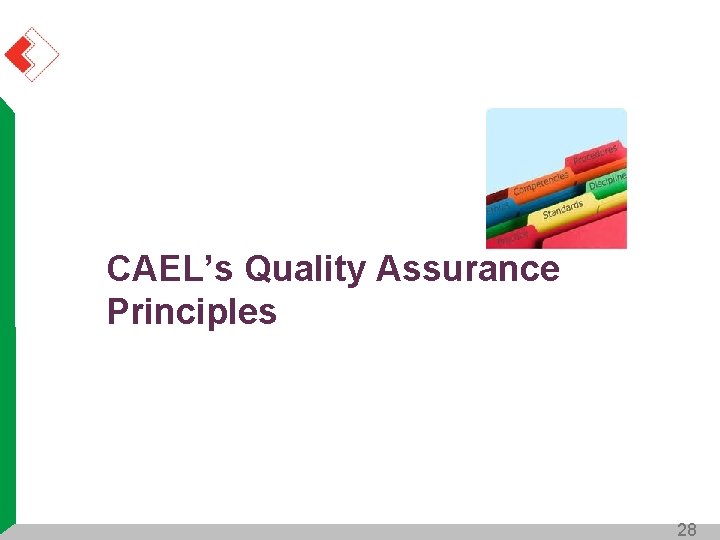 CAEL’s Quality Assurance Principles 28 CAEL’s Quality Assurance Principles 28