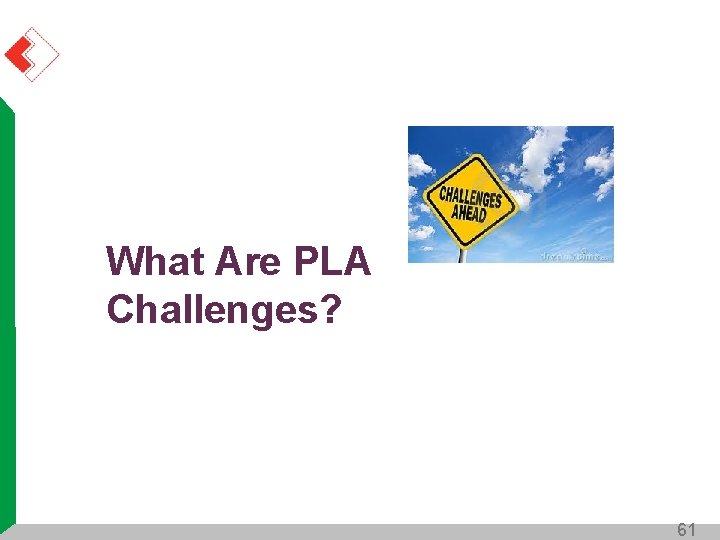 What Are PLA Challenges? 61 What Are PLA Challenges? 61
