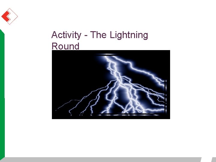 Activity - The Lightning Round Activity - The Lightning Round