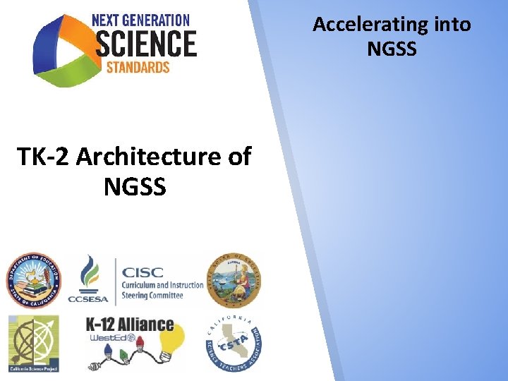 Accelerating into NGSS TK-2 Architecture of NGSS 