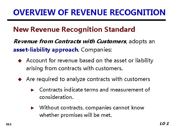 OVERVIEW OF REVENUE RECOGNITION New Revenue Recognition Standard Revenue from Contracts with Customers, adopts