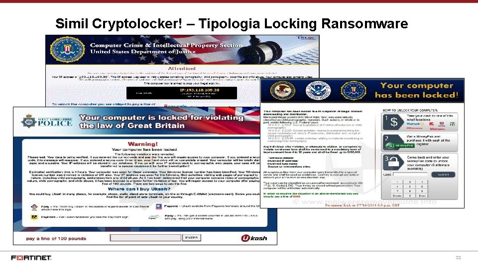 Simil Cryptolocker! – Tipologia Locking Ransomware a nsomware 22 