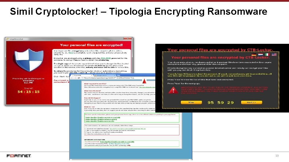 Simil Cryptolocker! – Tipologia Encrypting Ransomware Ra ypting Ransomware 23 