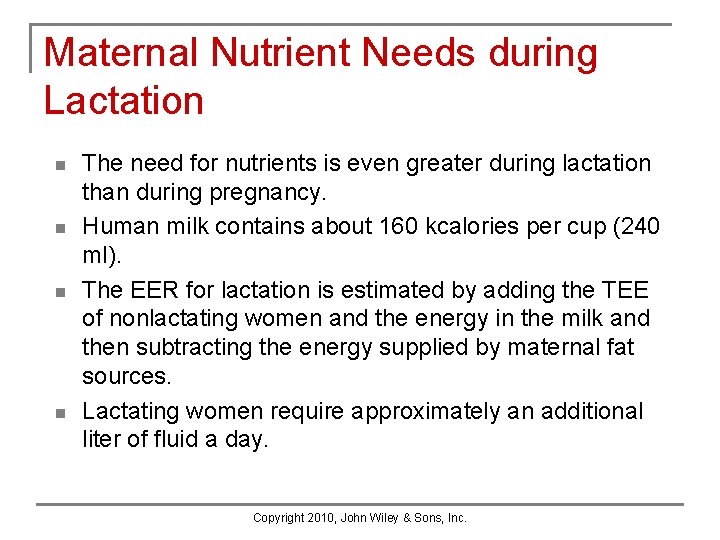 Chapter 14 Nutrition during Pregnancy and Lactation Amniotic