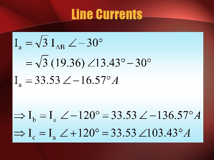 Line Currents 