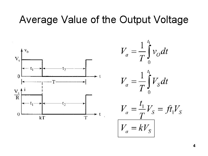 Average Value of the Output Voltage 4 