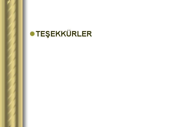 l TEŞEKKÜRLER 