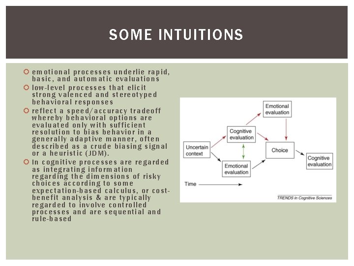 SOME INTUITIONS emoti on al processes underlie rapid, basic, a nd automatic evalu at