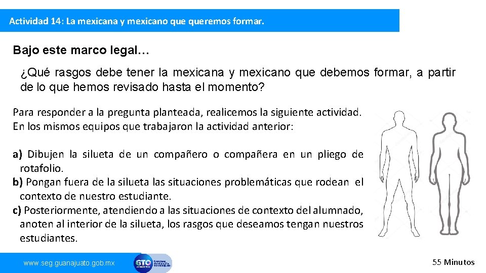 Actividad 14: La mexicana y mexicano queremos formar. Bajo este marco legal… ¿Qué rasgos