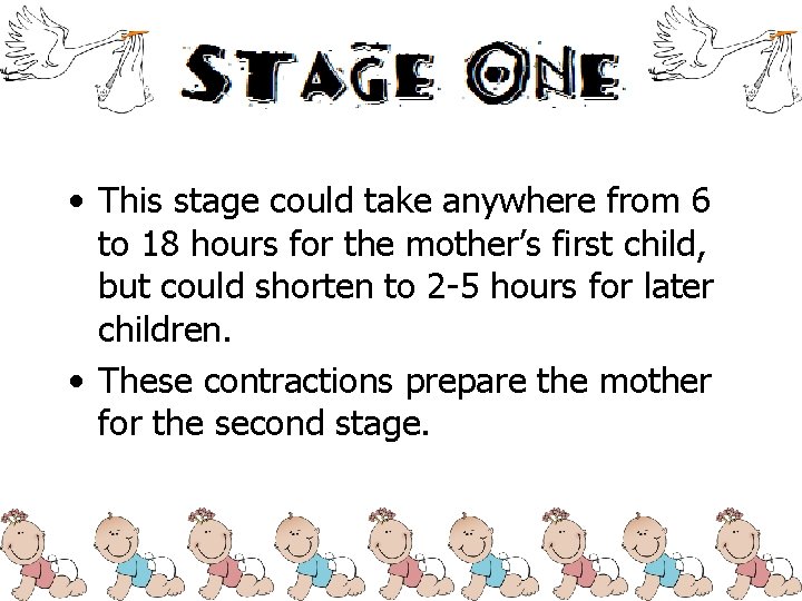 The lightening The Bloody show Contractions the tightening