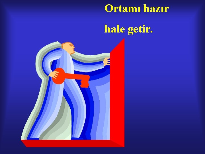 Ortamı hazır hale getir. Ortamı hazır hale getir.