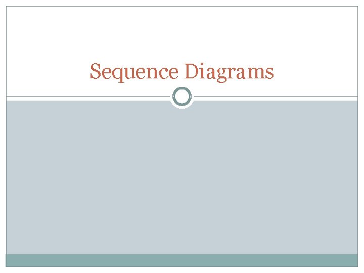 Sequence Diagrams 