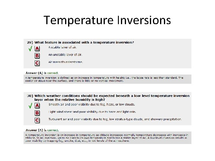 Temperature Inversions 