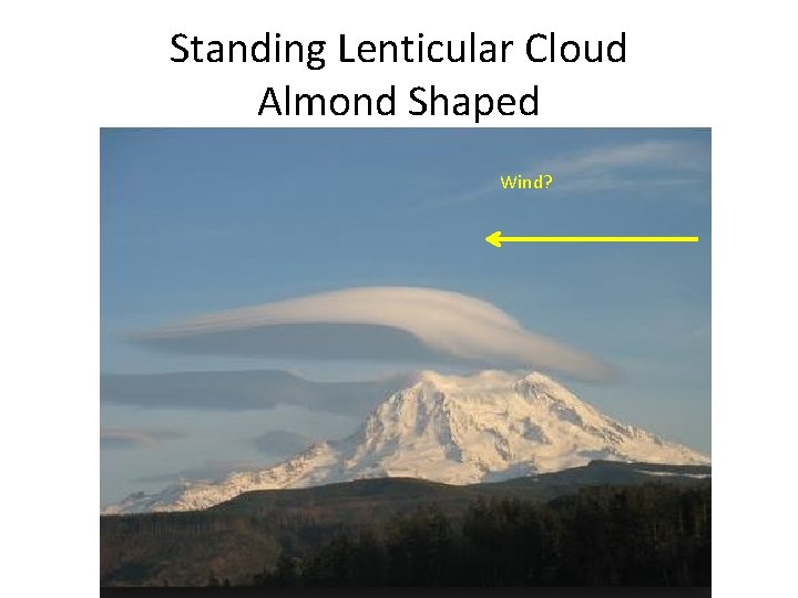 Standing Lenticular Cloud Almond Shaped Wind? 