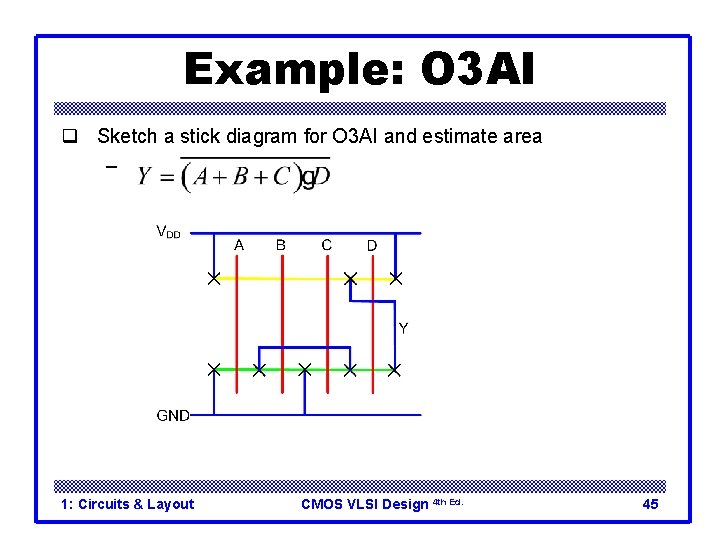 Example: O 3 AI q Sketch a stick diagram for O 3 AI and