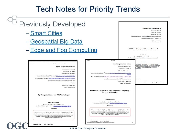 Tech Notes for Priority Trends Previously Developed – Smart Cities – Geospatial Big Data