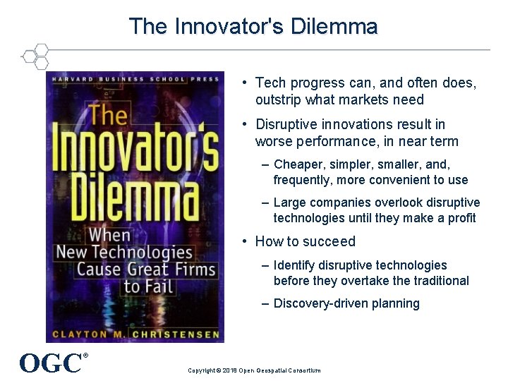 The Innovator's Dilemma • Tech progress can, and often does, outstrip what markets need