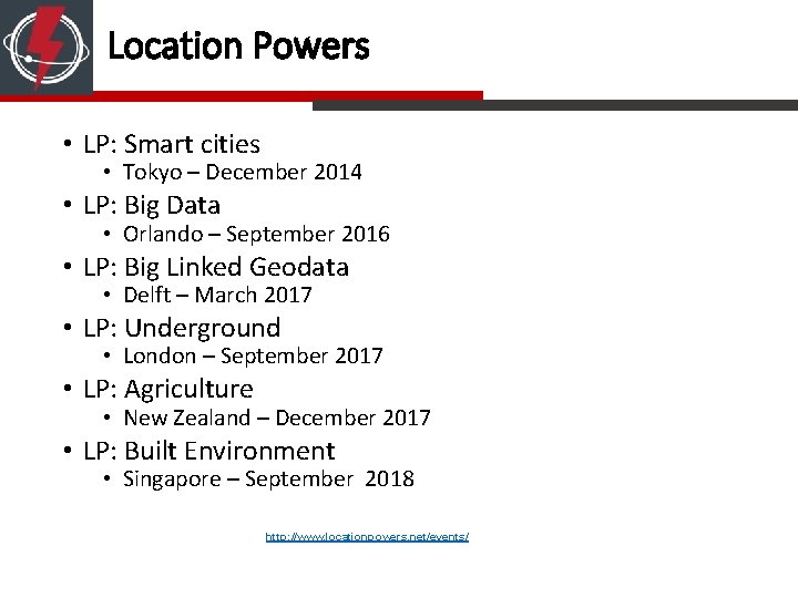 Location Powers • LP: Smart cities • Tokyo – December 2014 • LP: Big