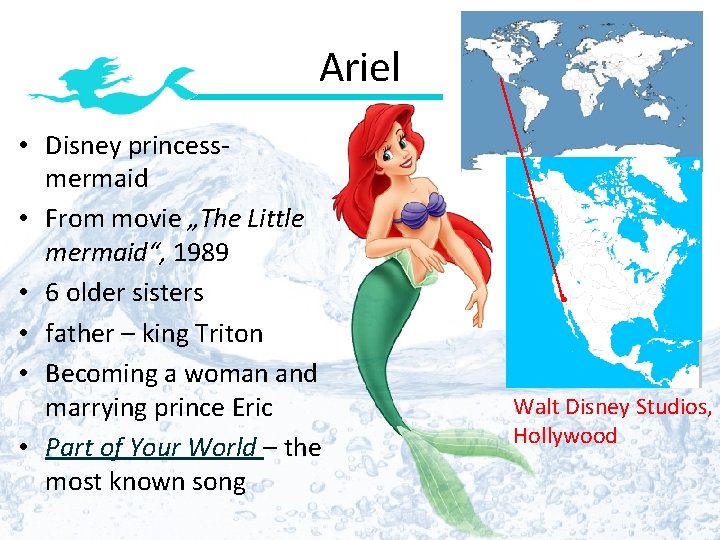 Ariel • Disney princessmermaid • From movie „The Little mermaid“, 1989 • 6 older