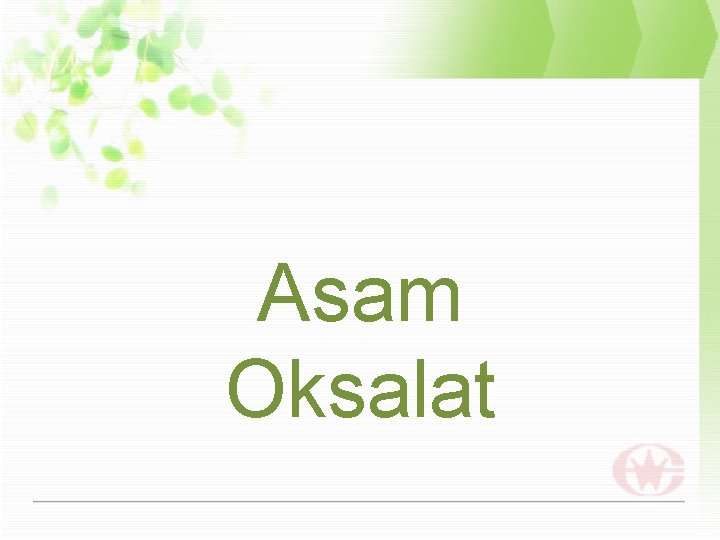 Asam Oksalat 