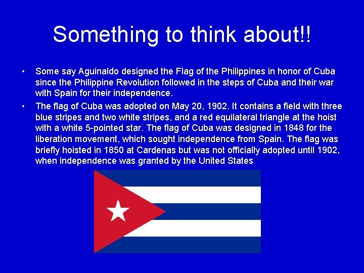 Something to think about!! • • Some say Aguinaldo designed the Flag of the