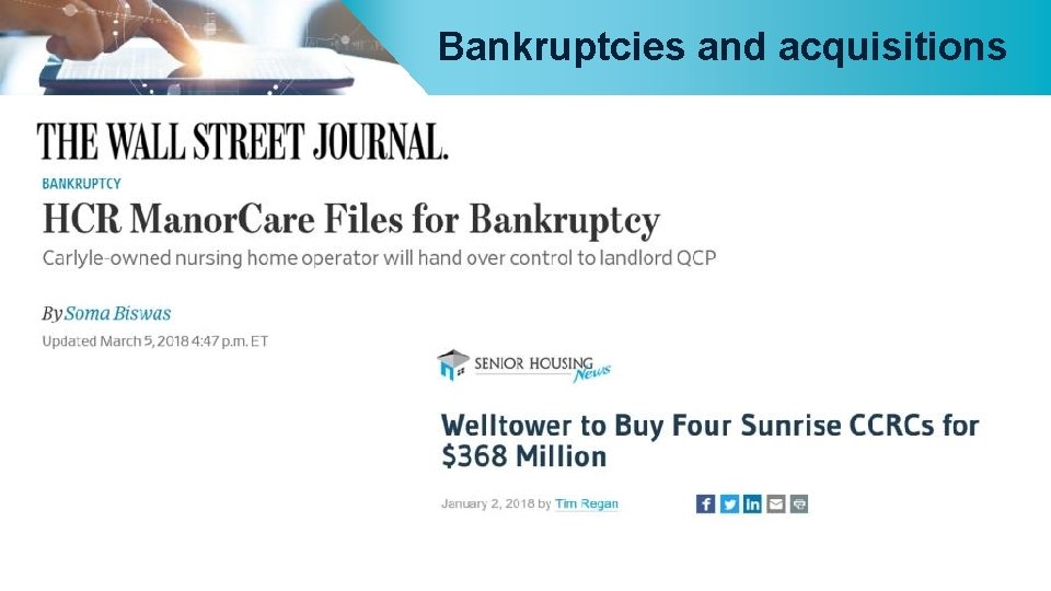 Bankruptcies and acquisitions 