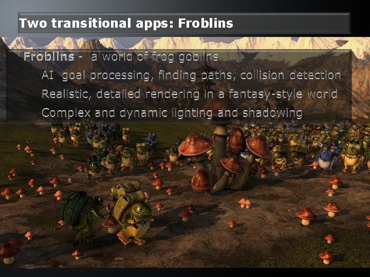 Two transitional apps: Froblins 28 Pact 2008 | Oct, 2008 