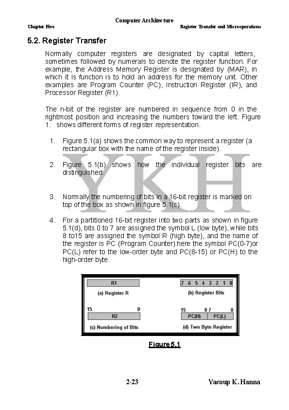 Computer Architecture Chapter Five Register Transfer and Microoperations 5. 2. Register Transfer Normally computer