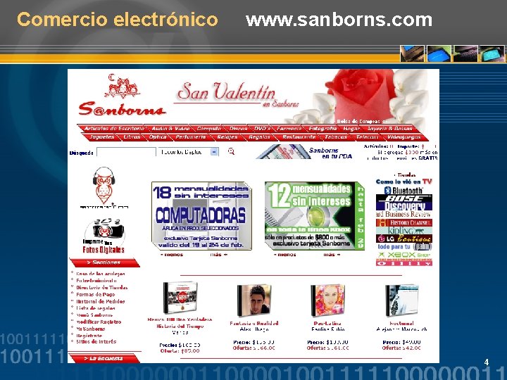 Comercio electrónico www. sanborns. com 4 