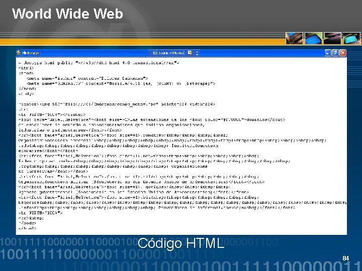 World Wide Web Código HTML 84 