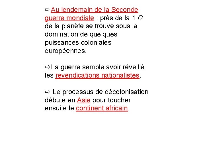  Au lendemain de la Seconde guerre mondiale : près de la 1 /2