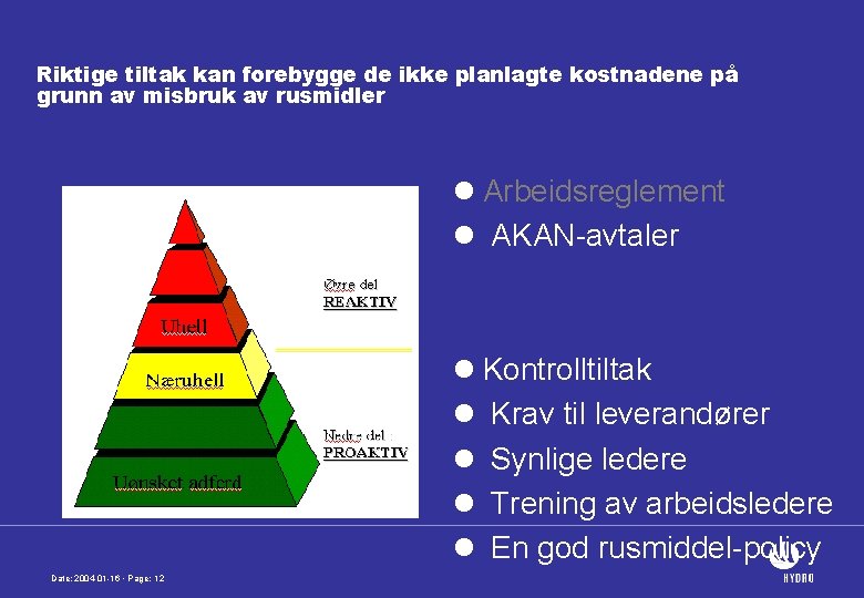 Riktige tiltak kan forebygge de ikke planlagte kostnadene på grunn av misbruk av rusmidler