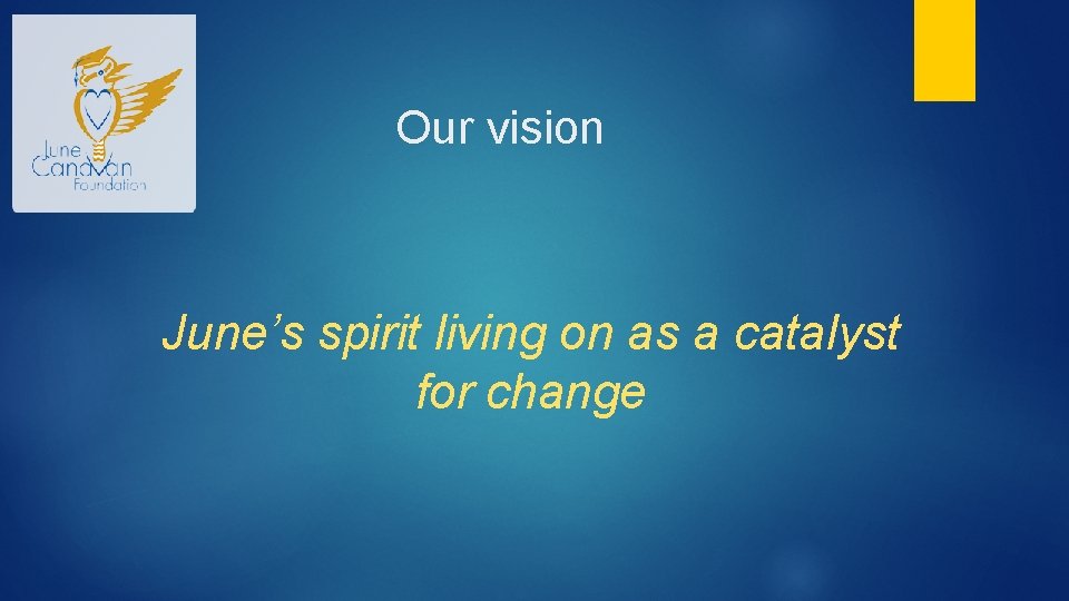 Our vision June’s spirit living on as a catalyst for change 