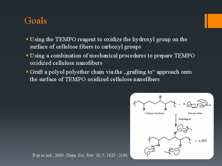 Goals § Using the TEMPO reagent to oxidize the hydroxyl group on the surface