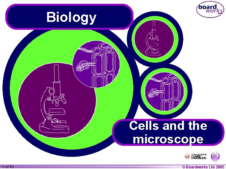 Biology Cells and the microscope 1 of of 40 20 © Boardworks Ltd 2005