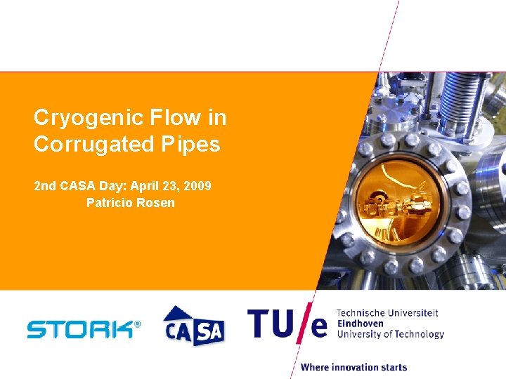 Cryogenic Flow in Corrugated Pipes 2 nd CASA Day: April 23, 2009 Patricio Rosen