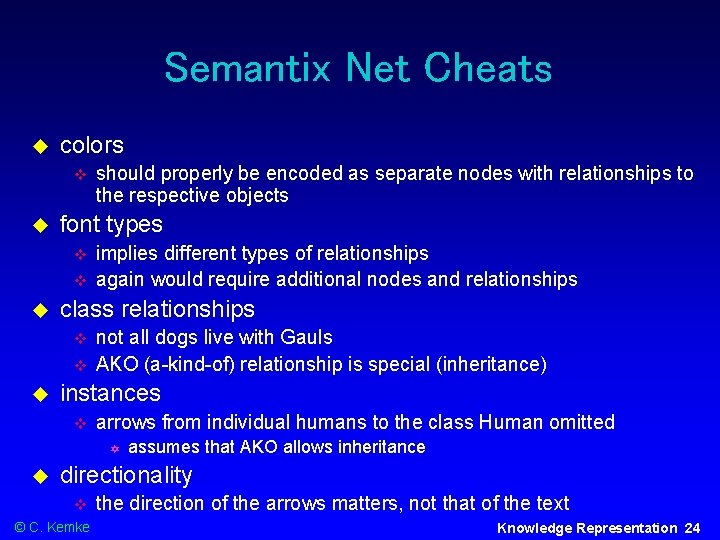 Semantix Net Cheats colors font types implies different types of relationships again would require