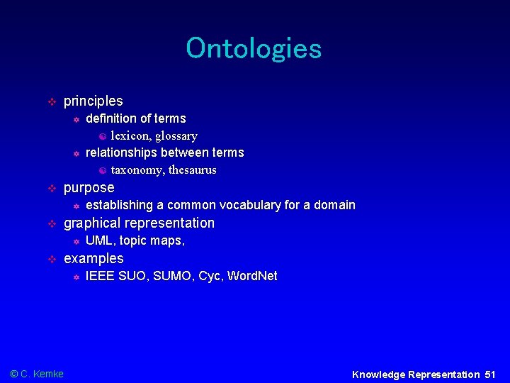 Ontologies principles purpose establishing a common vocabulary for a domain graphical representation definition of