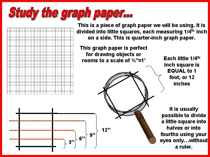 This is a piece of graph paper we will be using. It is divided