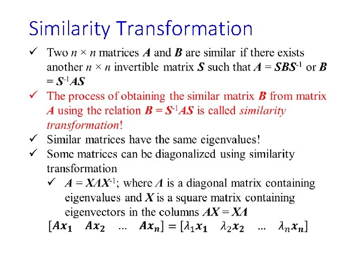 Similarity Transformation 