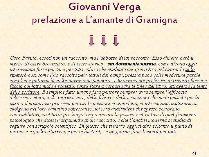 Giovanni Verga prefazione a L’amante di Gramigna Caro Farina, eccoti non un racconto, ma