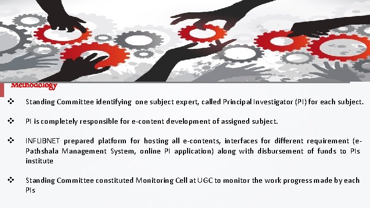 01 Methodology v Standing Committee identifying one subject expert, called Principal Investigator (PI) for