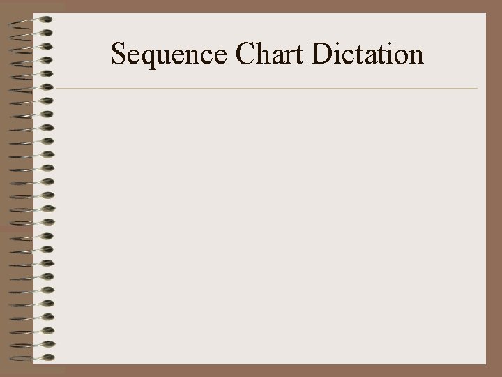 Sequence Chart Dictation 